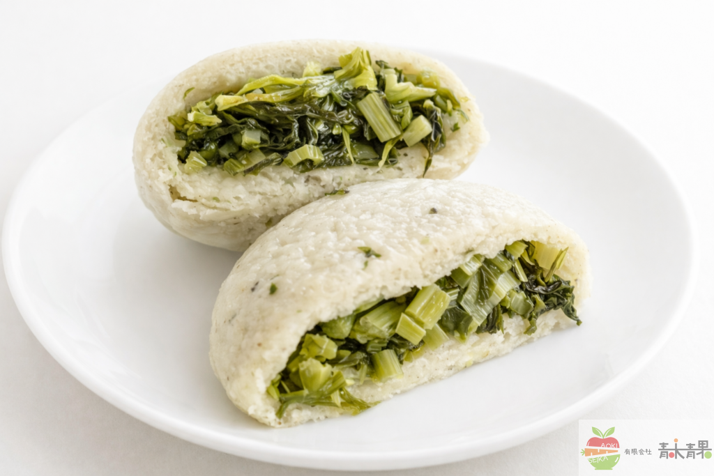 ゆき菜のおやき 信州の郷土料理