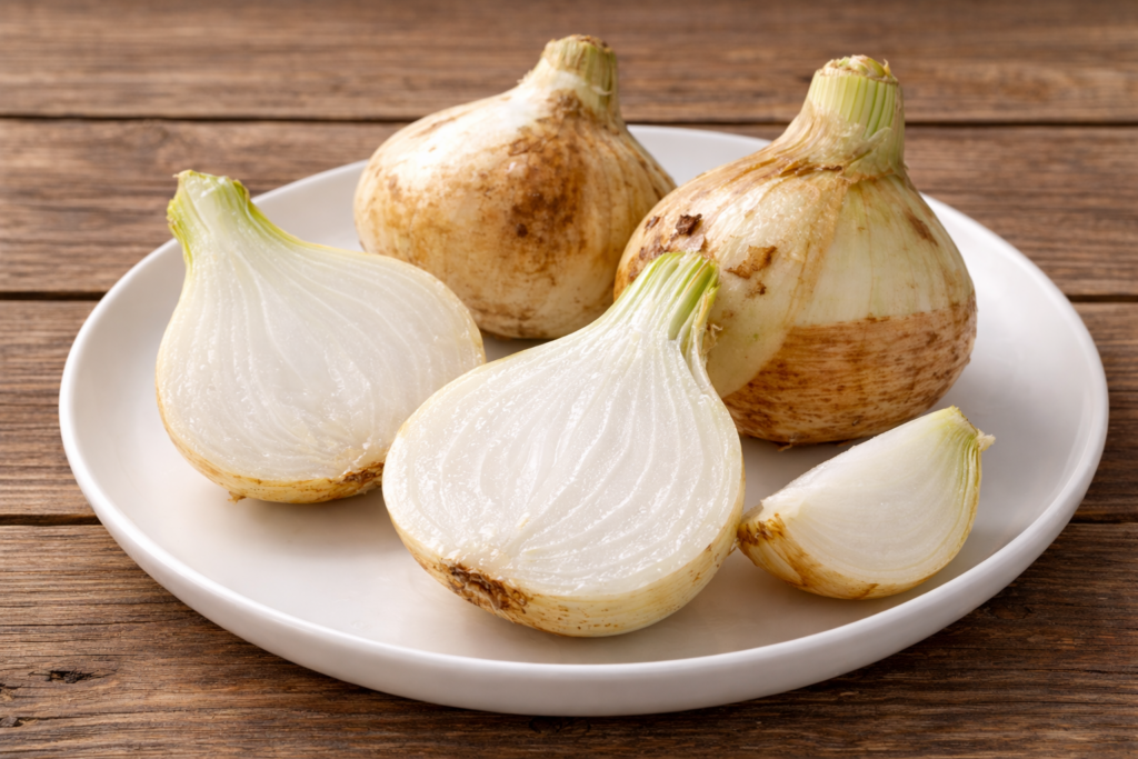 新玉ねぎの瑞々しい断面