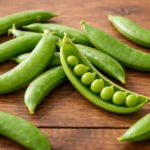 スナップエンドウ さやと豆の断面