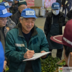 青果市場の競売の様子