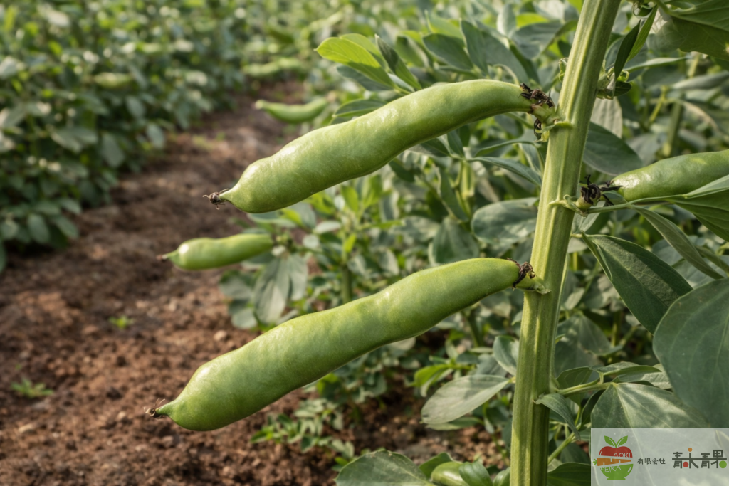 そら豆 栽培 畑 旬 野菜 さや付き