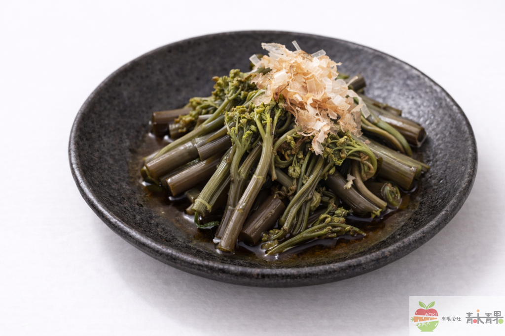 ワラビ おひたし 山菜料理 和食 食べ方
